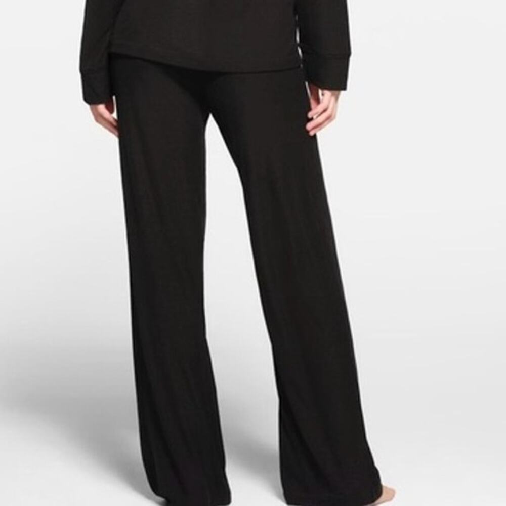 Skims Soft Lounge Rib Sleep Pants Size L Black NWT - Picture 2 of 12